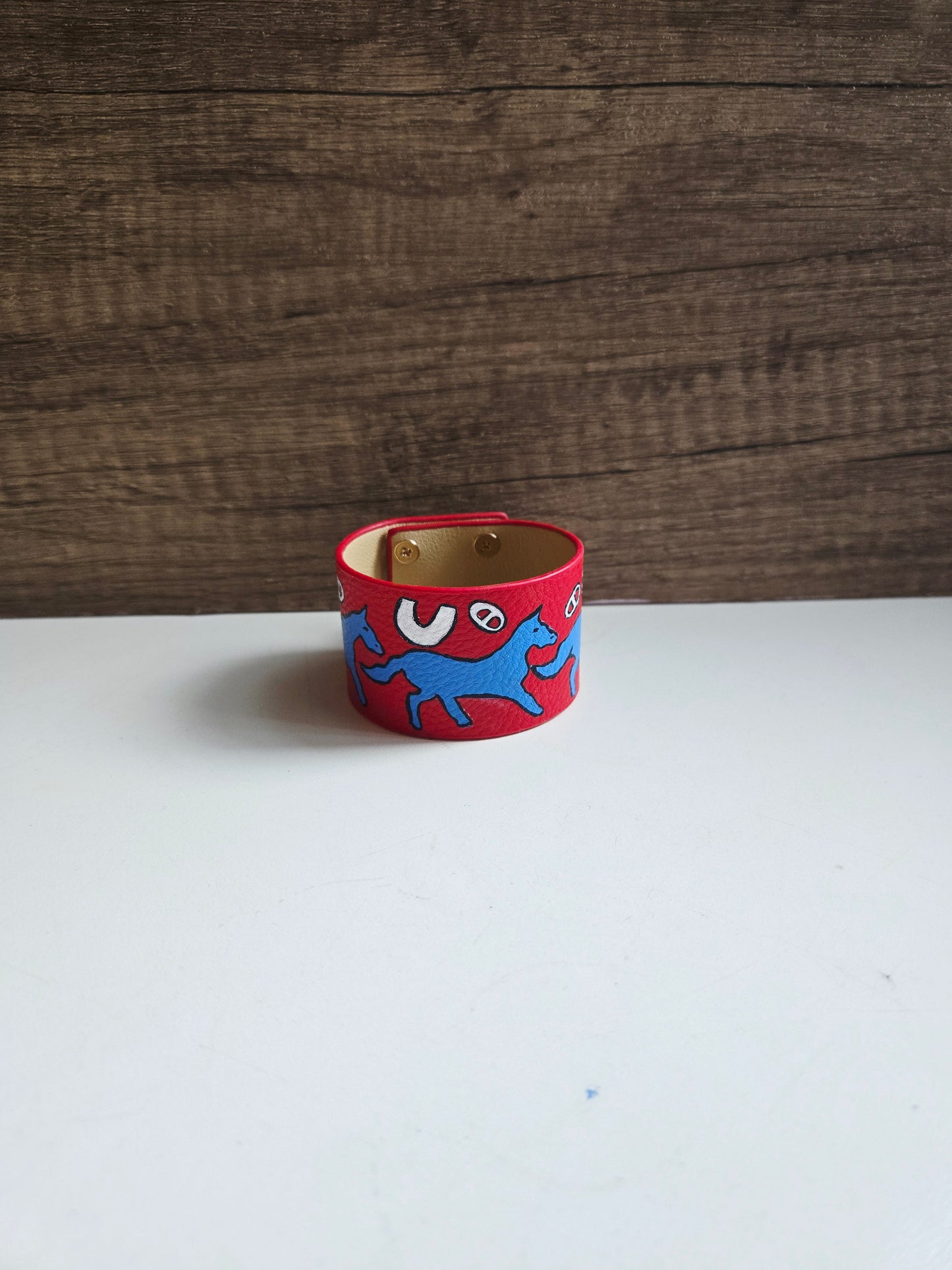 Gallop into Wealth (马上发财) Red Vegan Leather Horse Bracelet