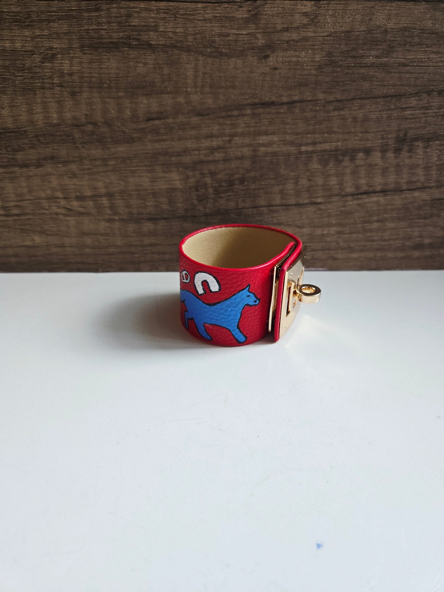Gallop into Wealth (马上发财) Red Vegan Leather Horse Bracelet