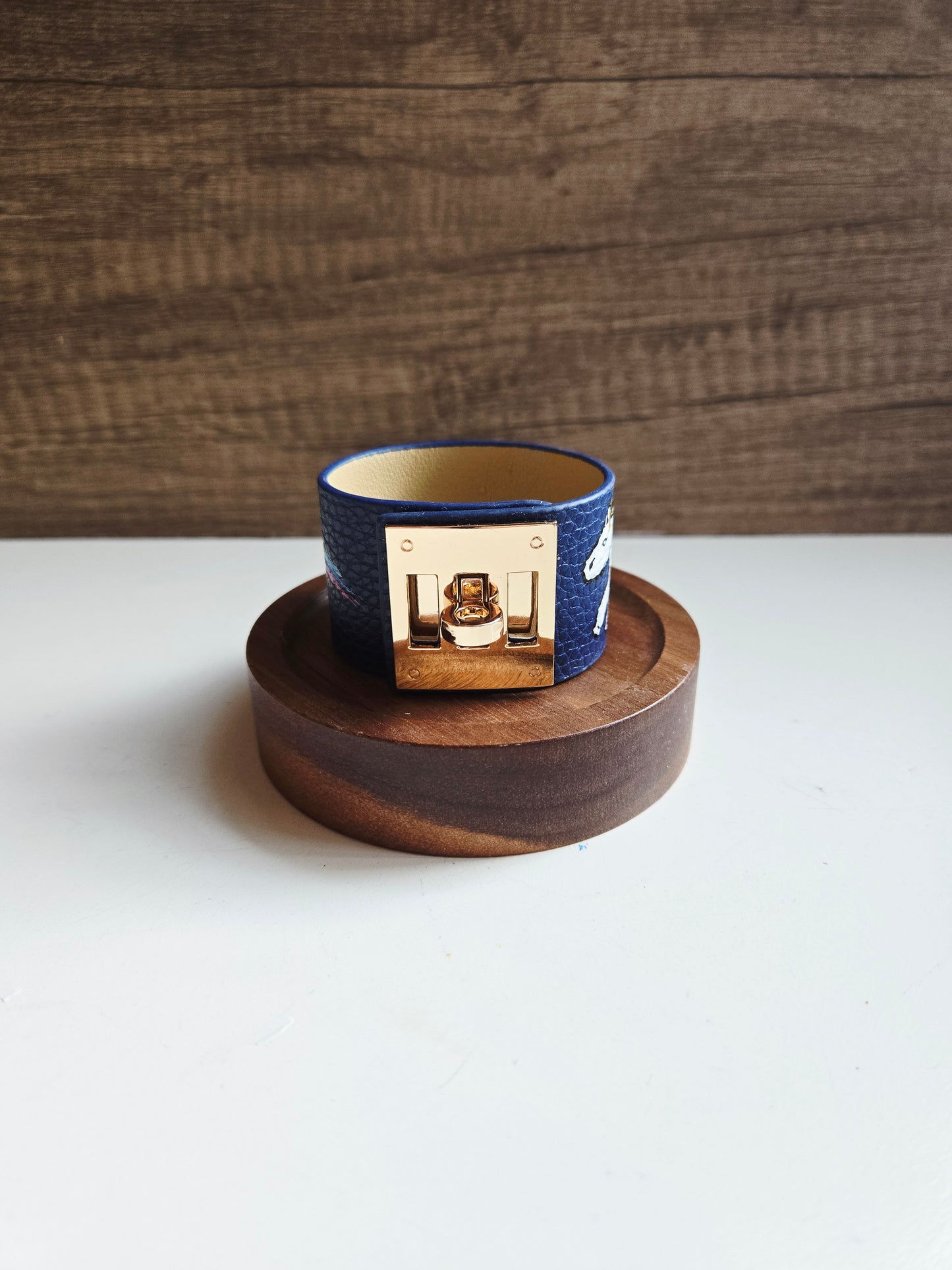 Gallop into Wealth (马上发财) Blue Vegan Leather Horse Bracelet