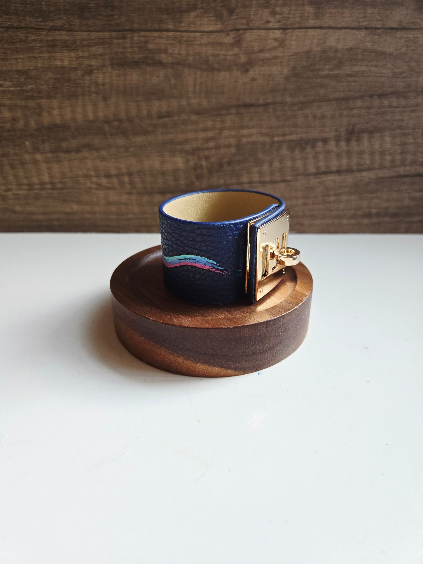 Gallop into Wealth (马上发财) Blue Vegan Leather Horse Bracelet