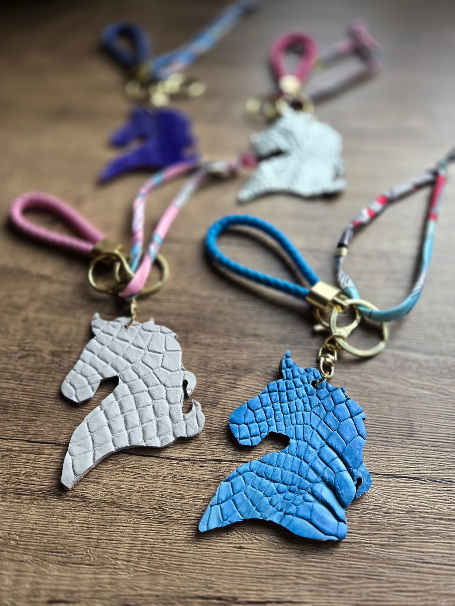 Gallop into Wealth (马上发财) Croc Leather Horse Bag Charm