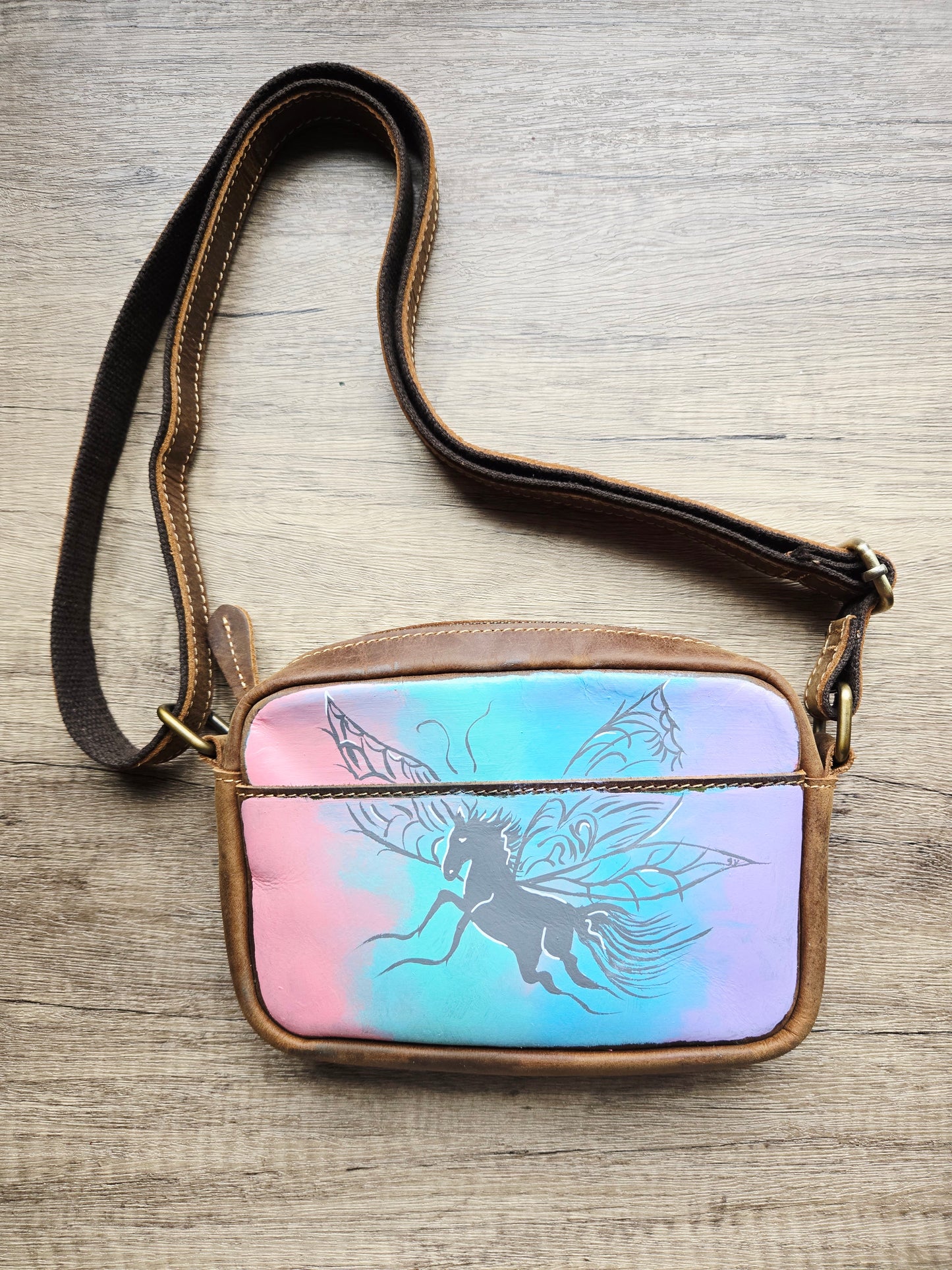 Gallop into Wealth (马上发财) Leather Pegasus Camera Bag