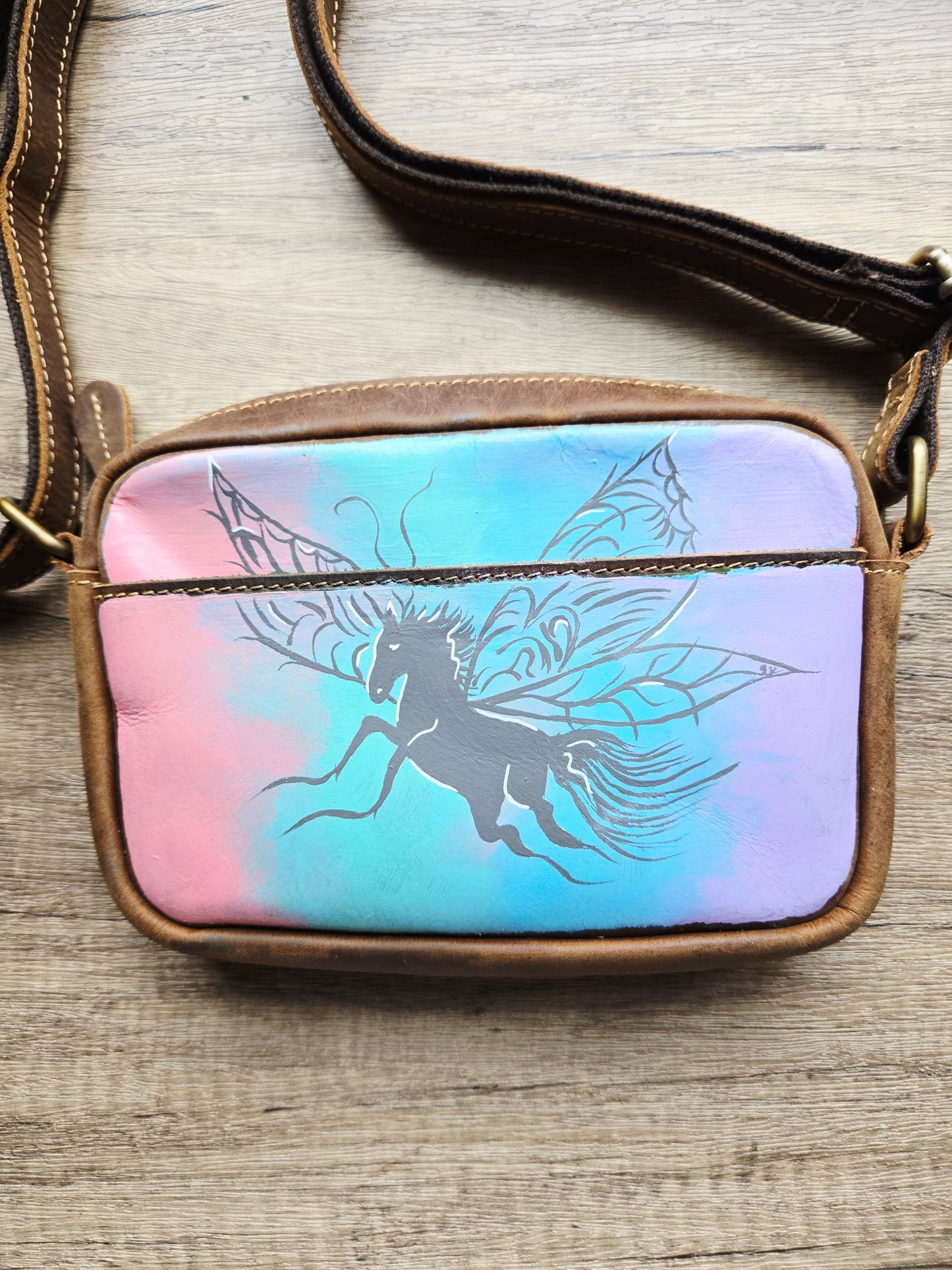 Gallop into Wealth (马上发财) Leather Pegasus Camera Bag