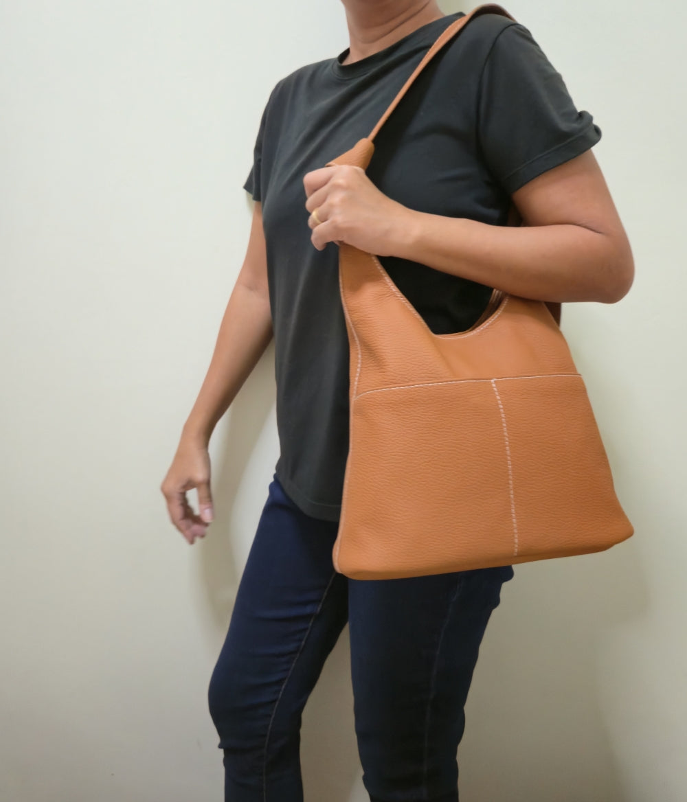 Handmade Leather Hobo Bag