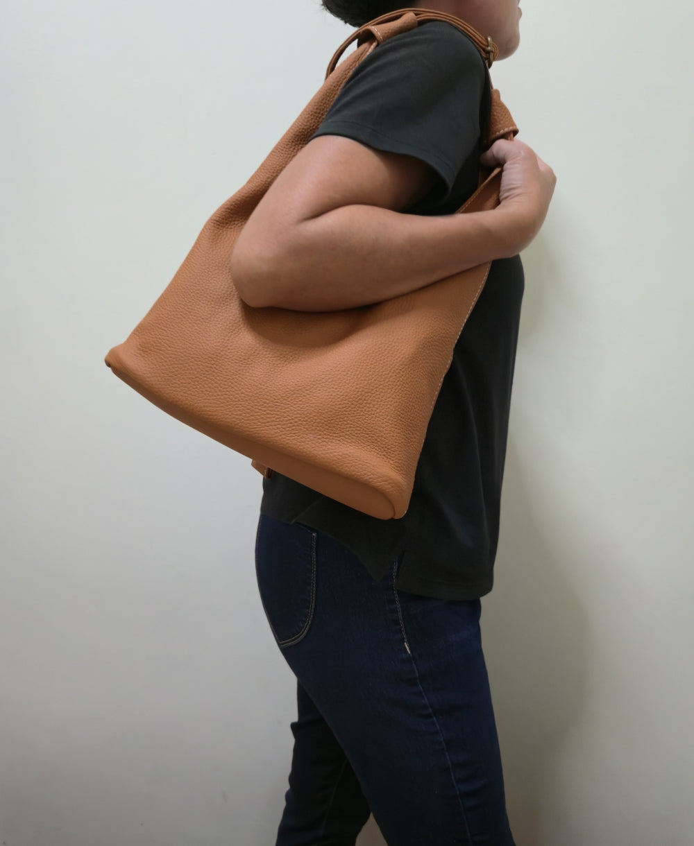 Handmade Leather Hobo Bag