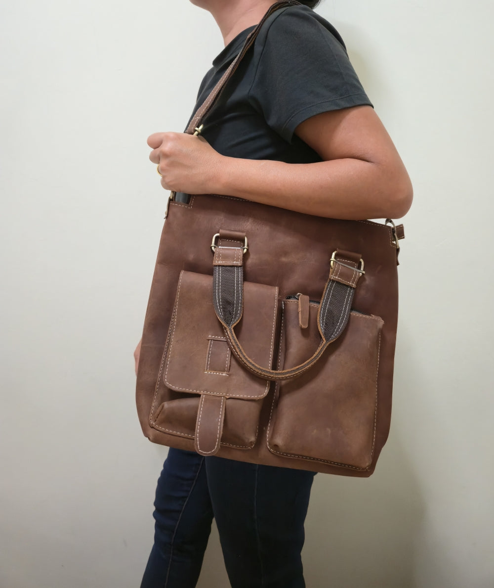 Handmade Leather Tote Bag