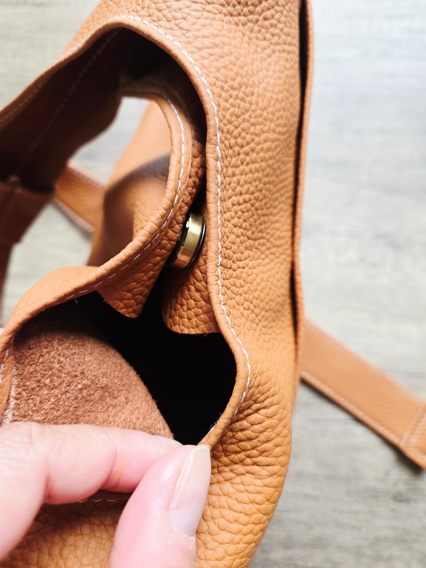 Handmade Leather Hobo Bag