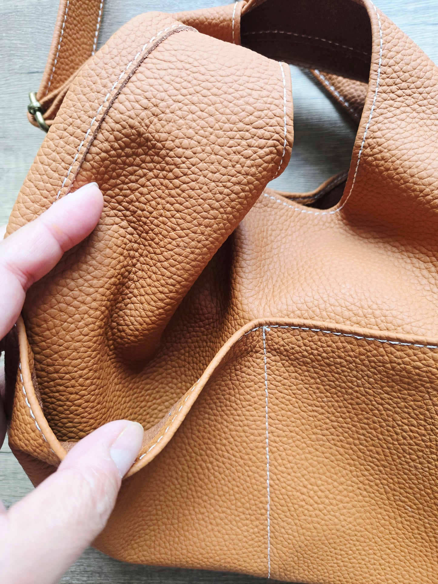 Handmade Leather Hobo Bag