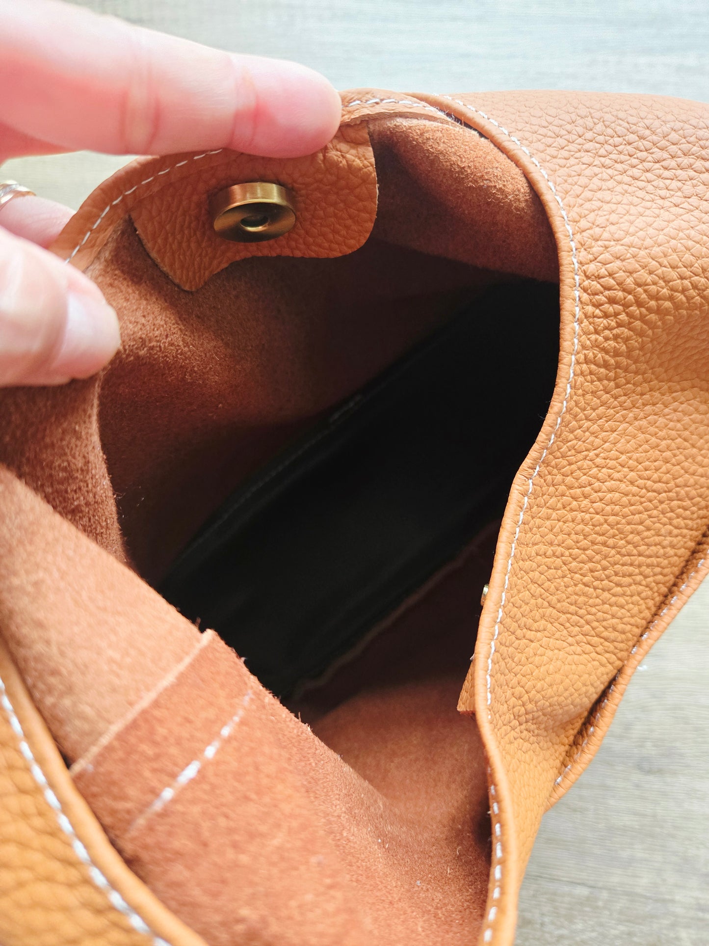 Handmade Leather Hobo Bag