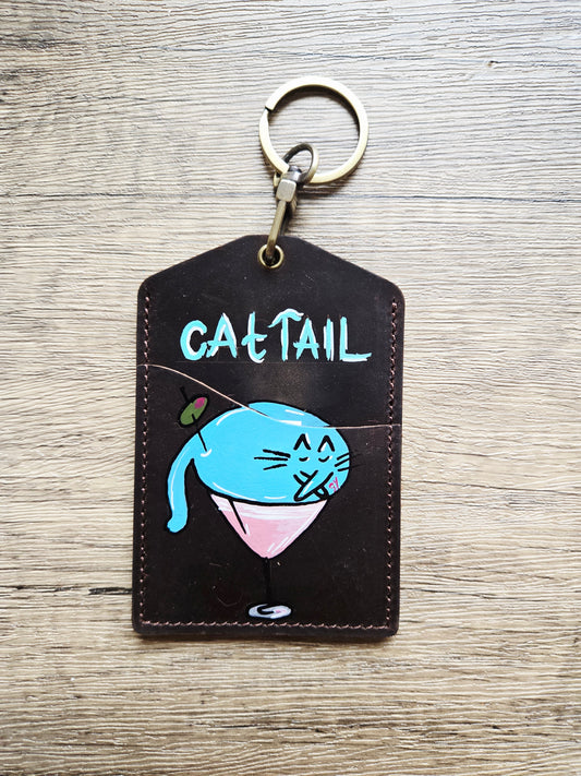Tipsy Tails - Cat-tail Lanyard Card Holder