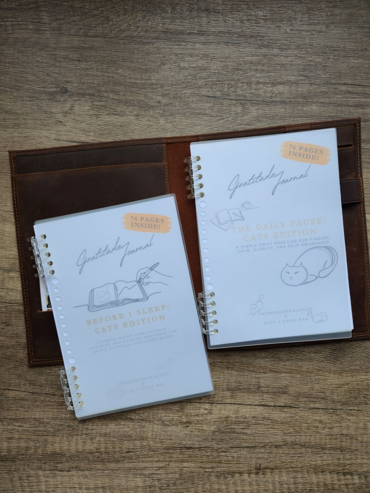 Gratitude Journal A5 (option of Leather Journal Cover)