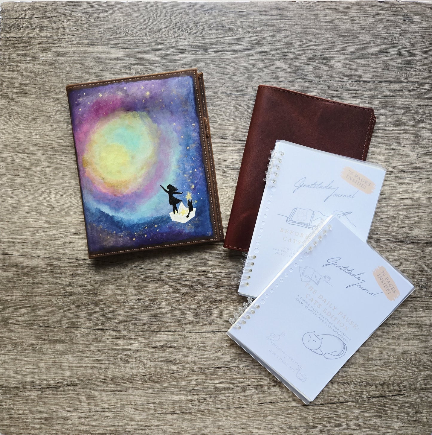 Gratitude Journal A5 (option of Leather Journal Cover)