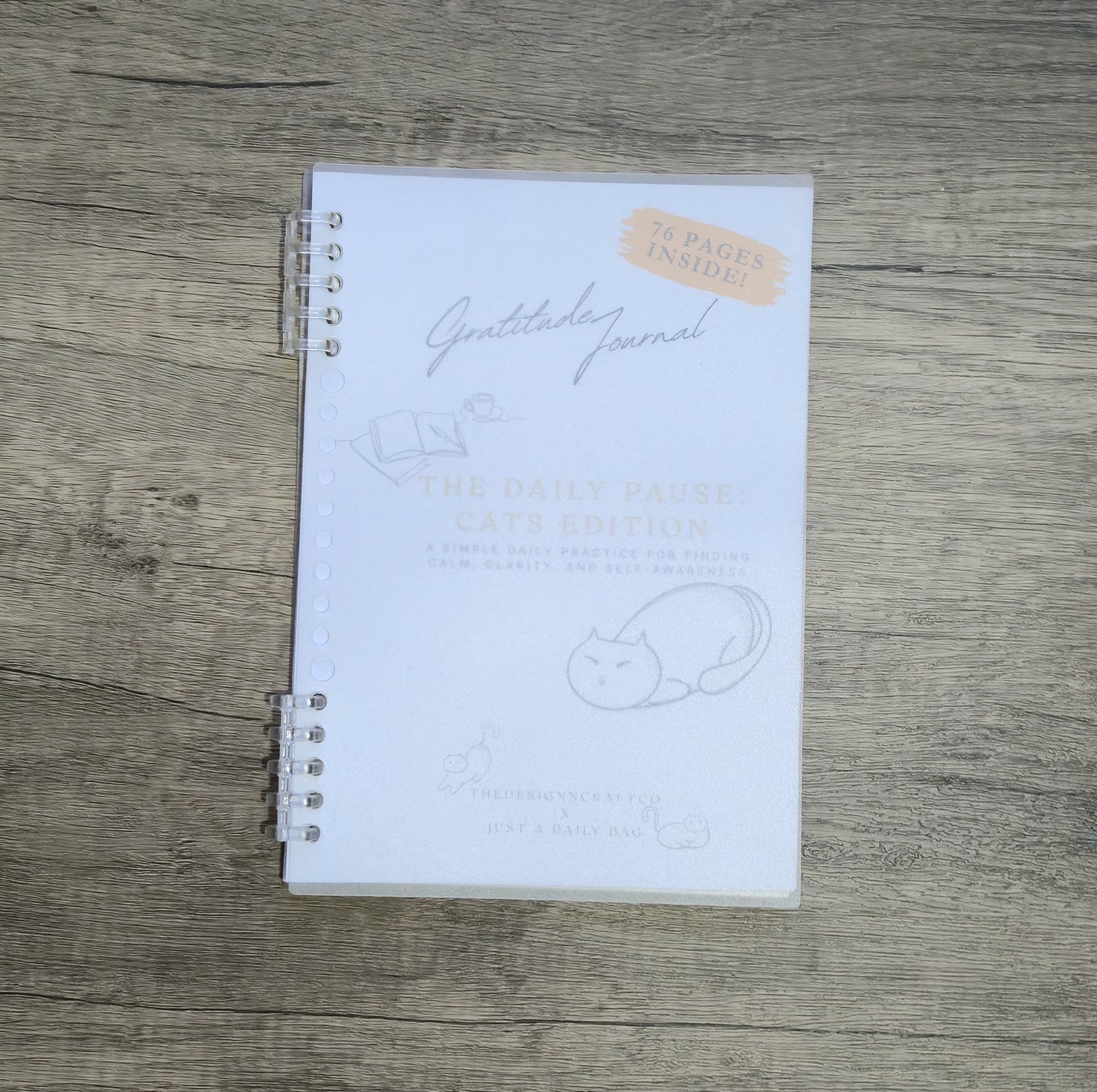 Gratitude Journal A5 (option of Leather Journal Cover)