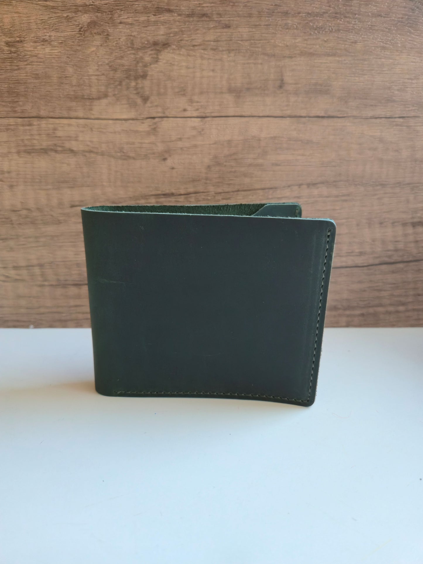 Green Crazy Horse Leather Wallet