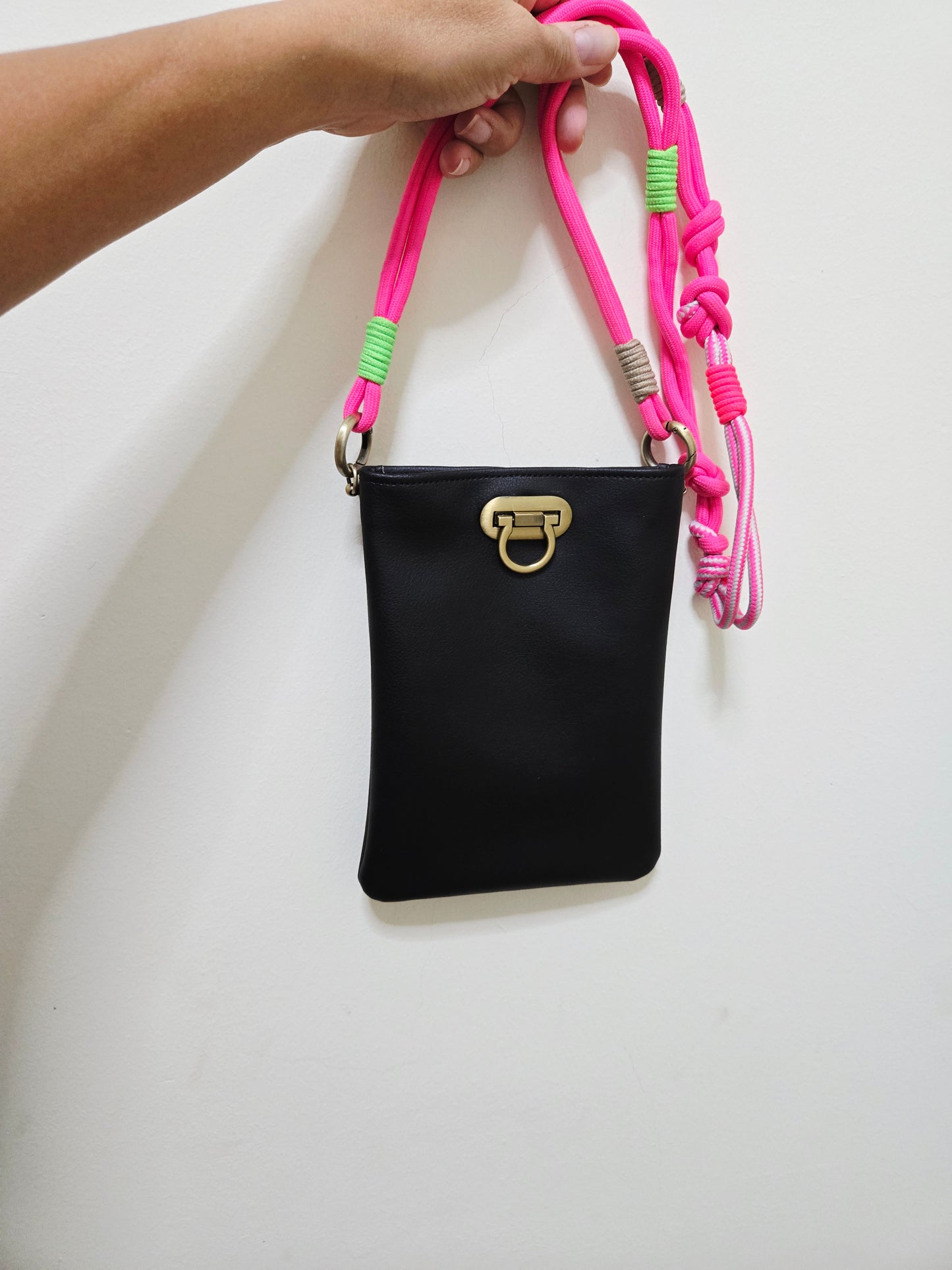 Cactus Leather Sling Bag with Turn Lock