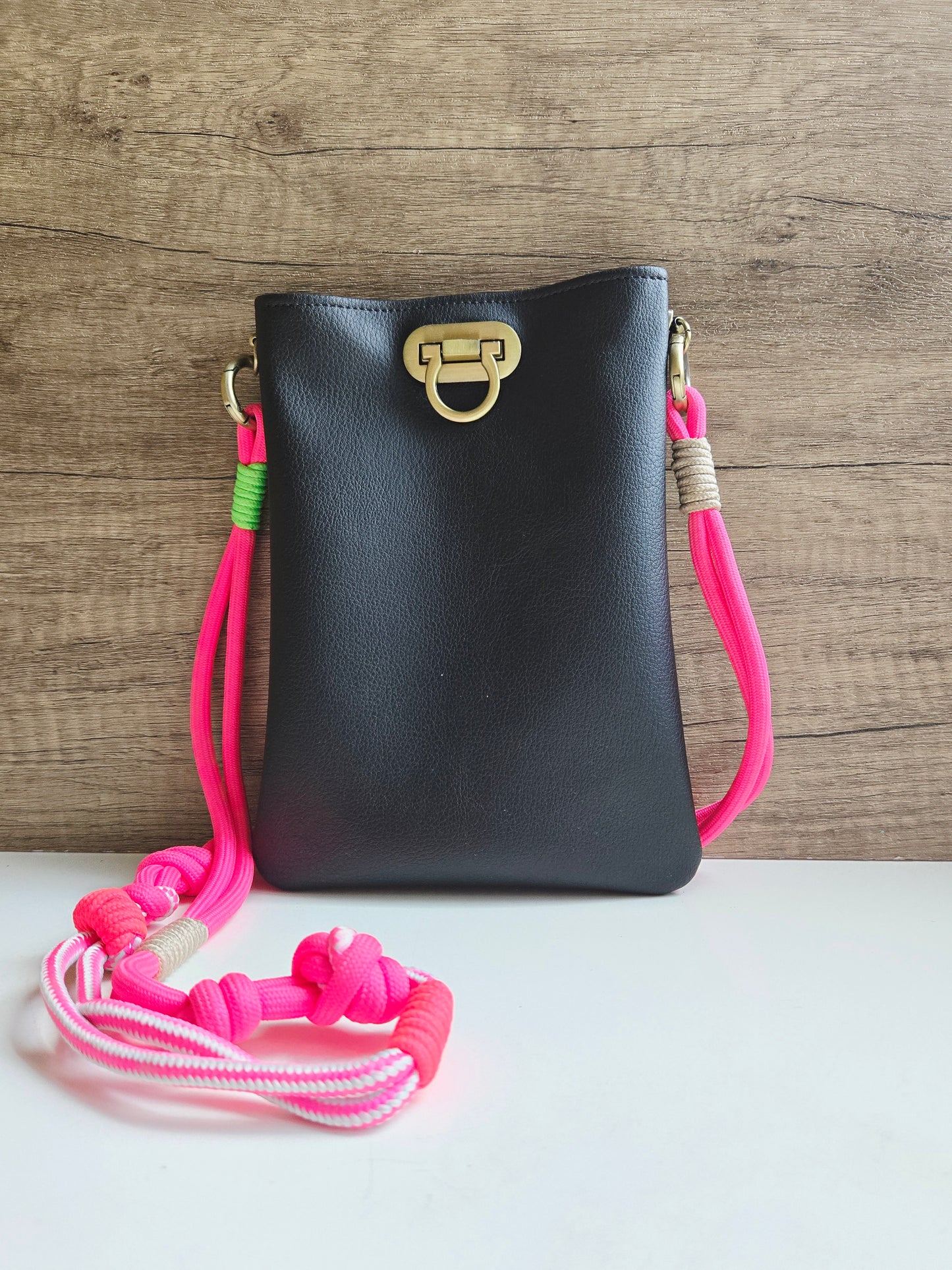 Cactus Leather Sling Bag with Turn Lock