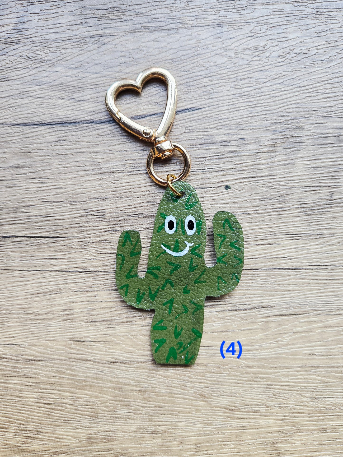Cactus Leather Bag Charm/Keychain