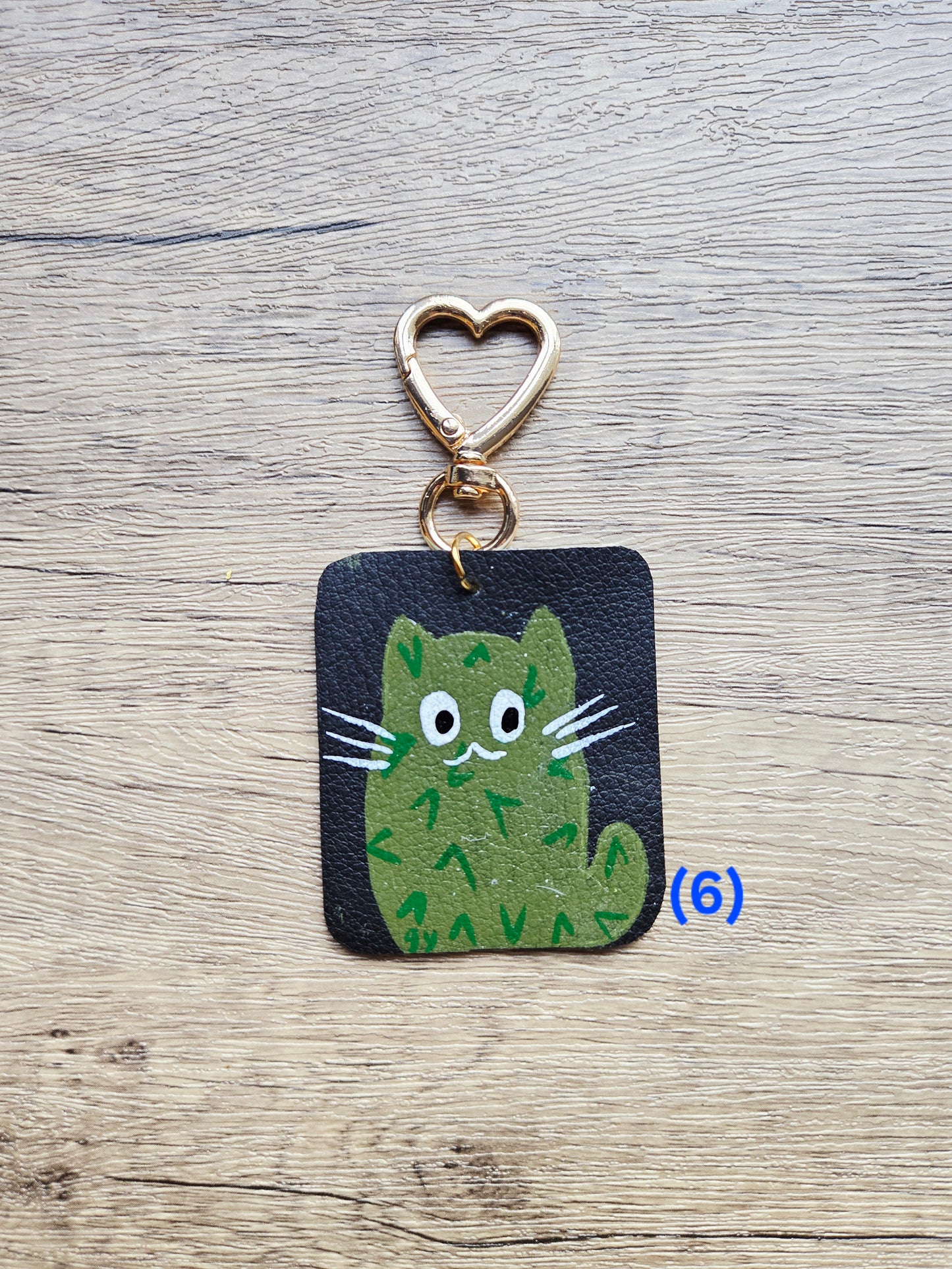 Cactus Leather Bag Charm/Keychain