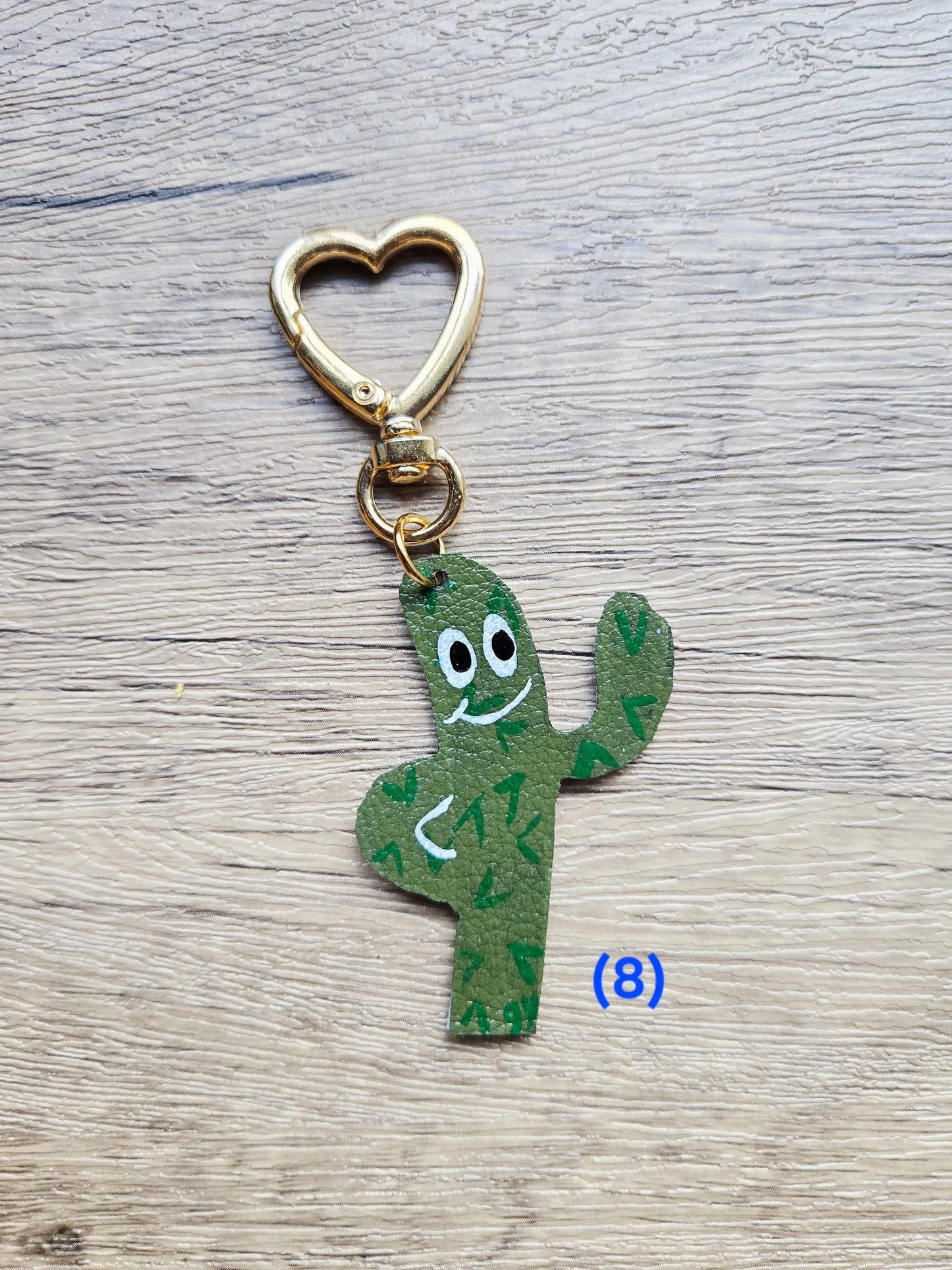 Cactus Leather Bag Charm/Keychain