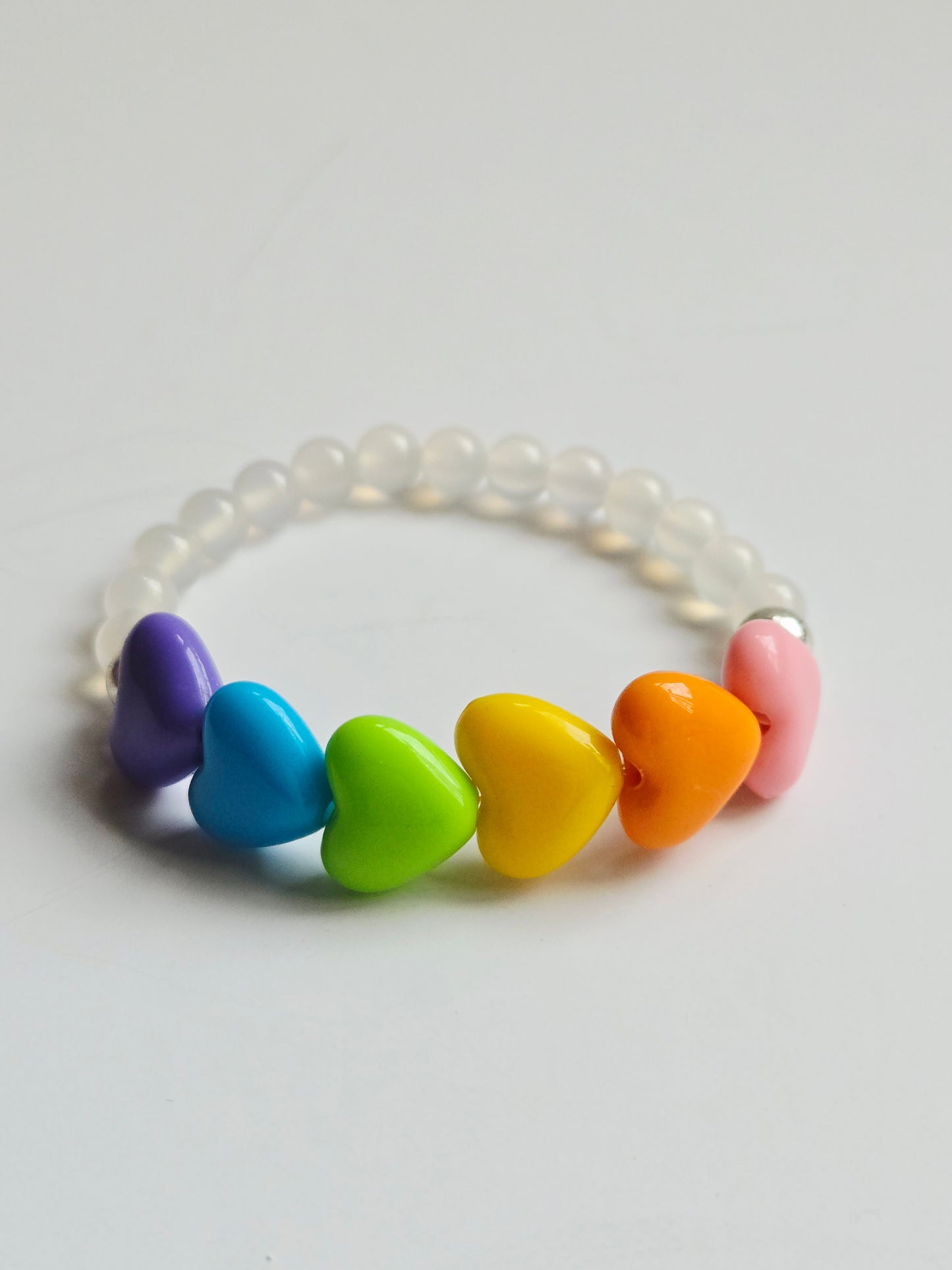 Rainbow Heart Bracelet