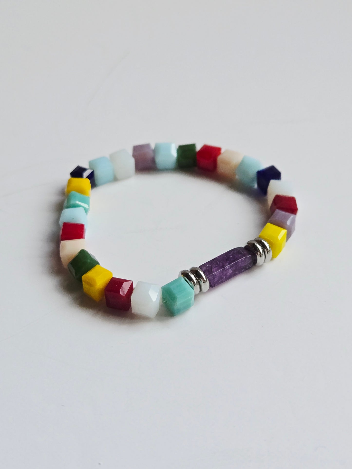 Rainbow cube Bracelet