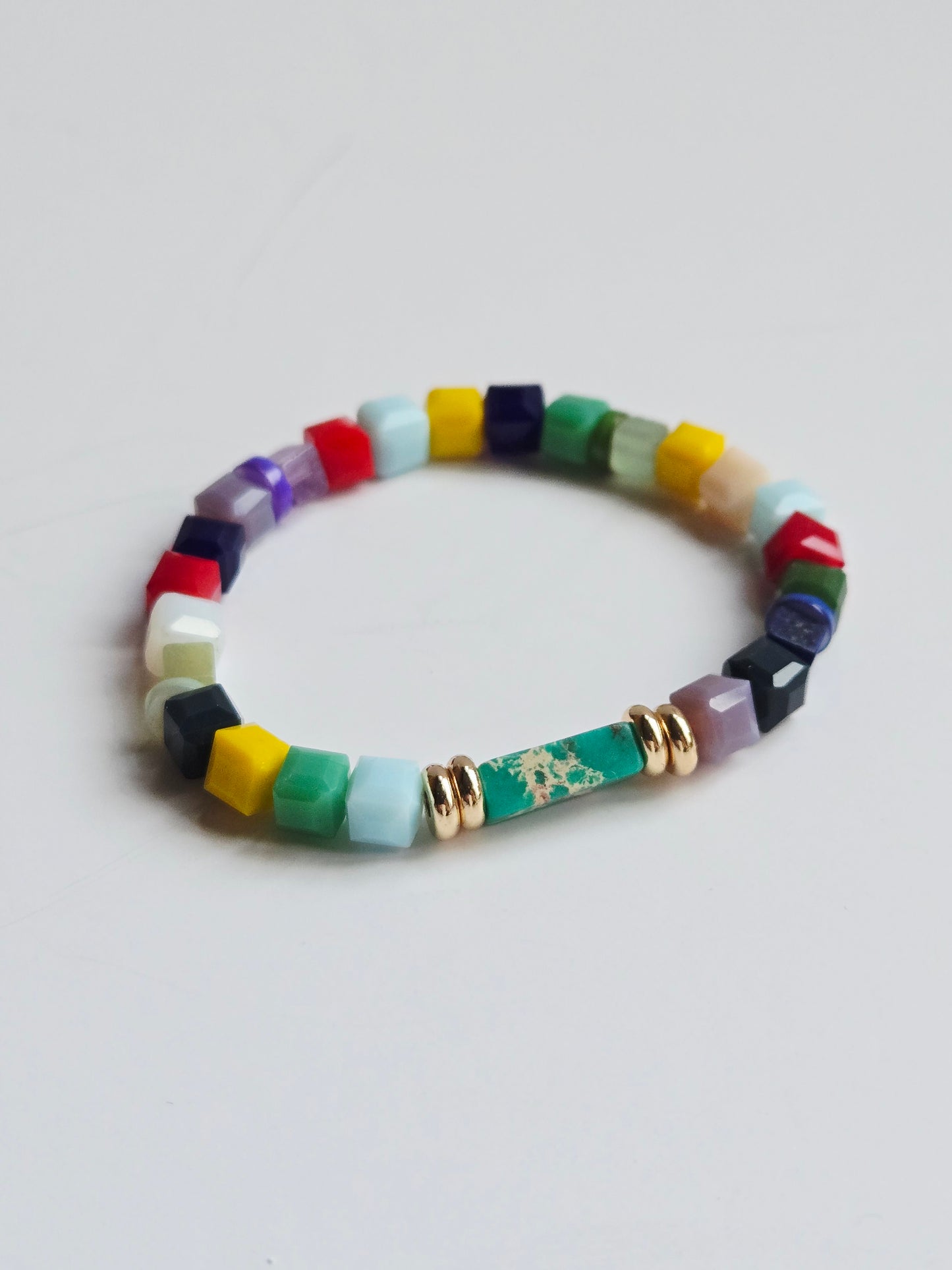 Rainbow cube Bracelet