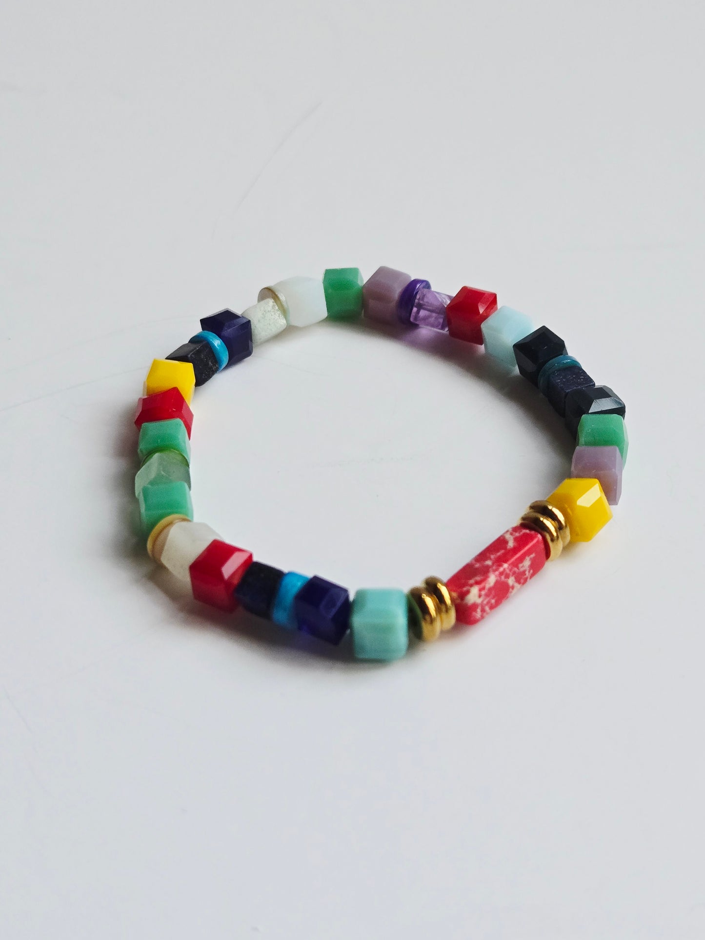 Rainbow cube Bracelet