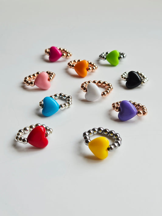 Rainbow Heart Ring
