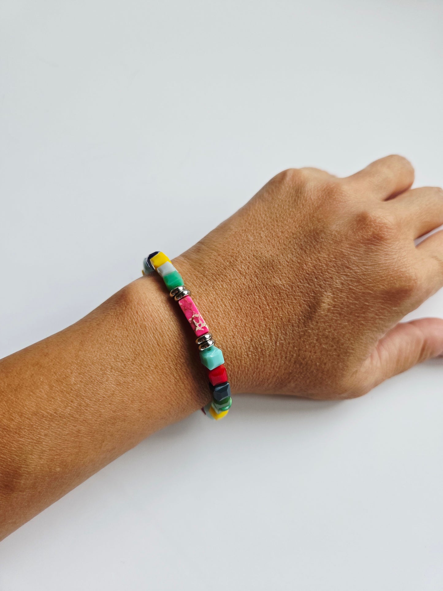 Rainbow cube Bracelet