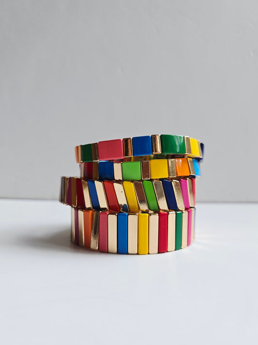 Rainbow Stacked Bracelet