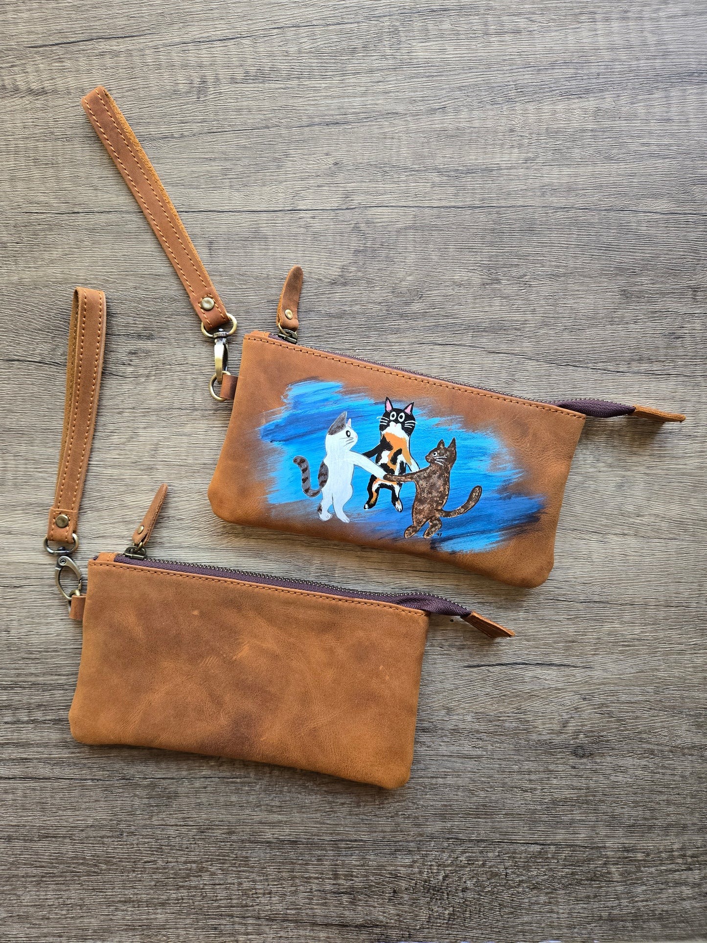 Leather HP pouch/wristlet