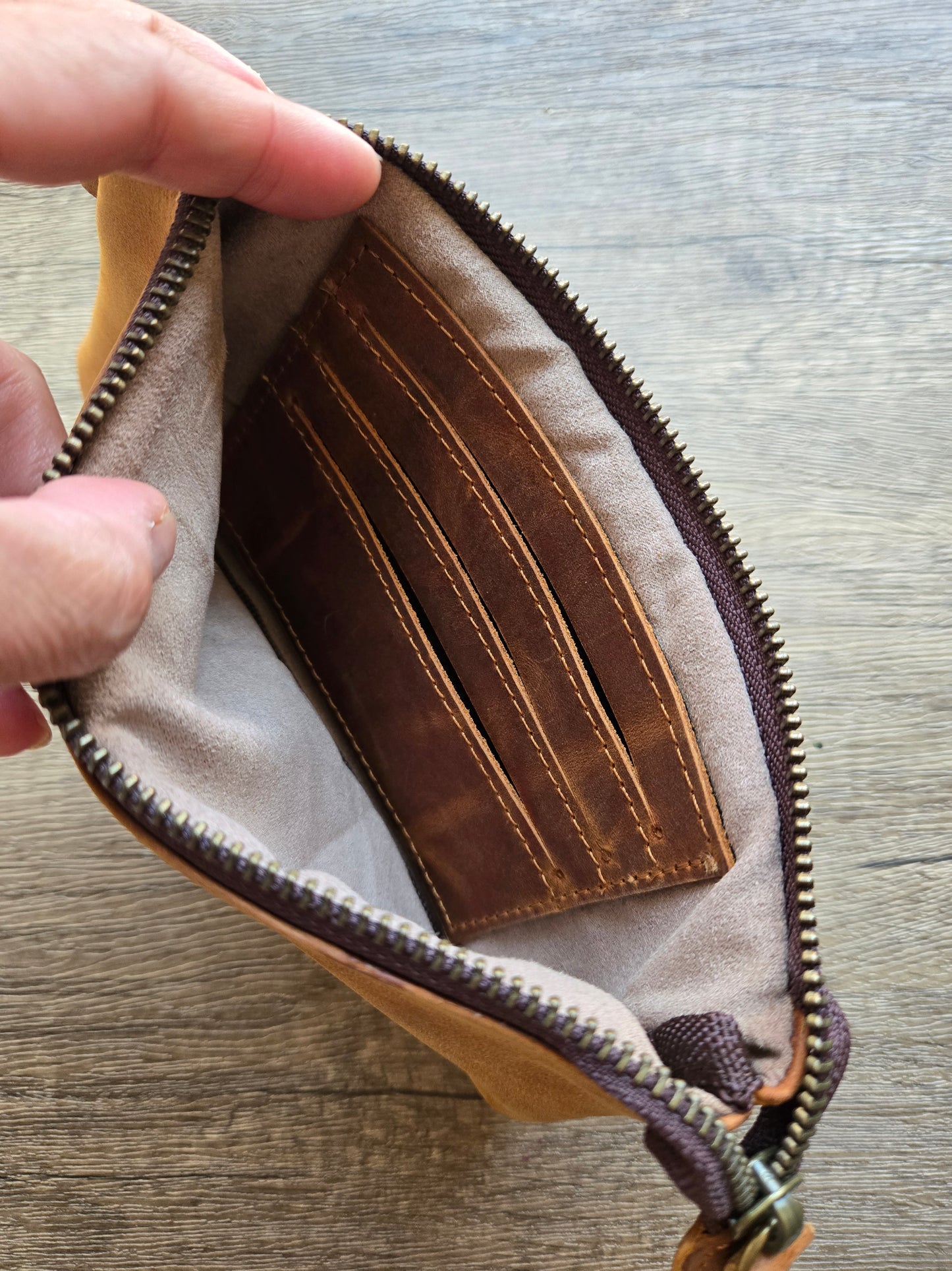 Leather HP pouch/wristlet