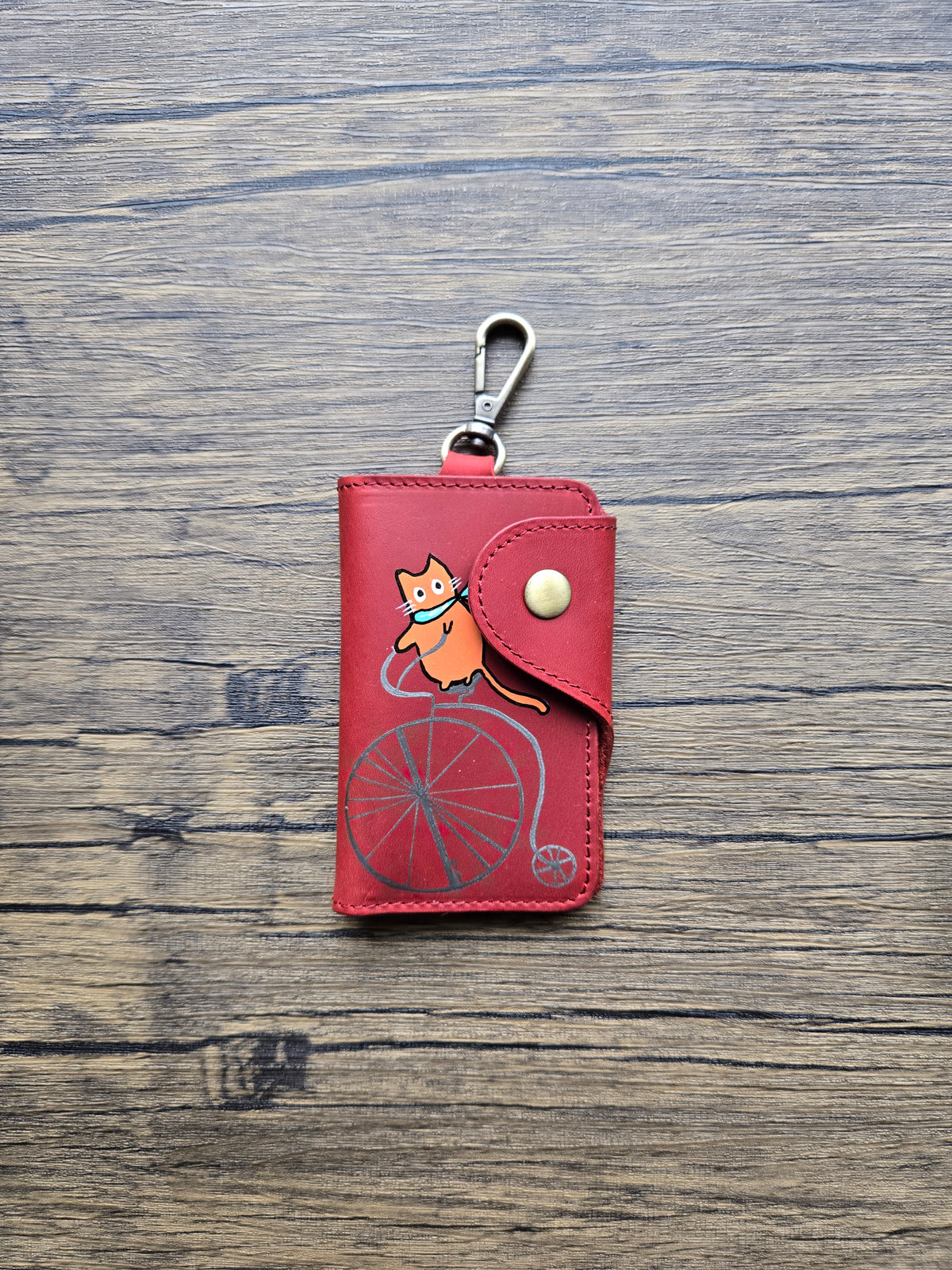 Leather Key Organiser and Card Holder- A Unicycle