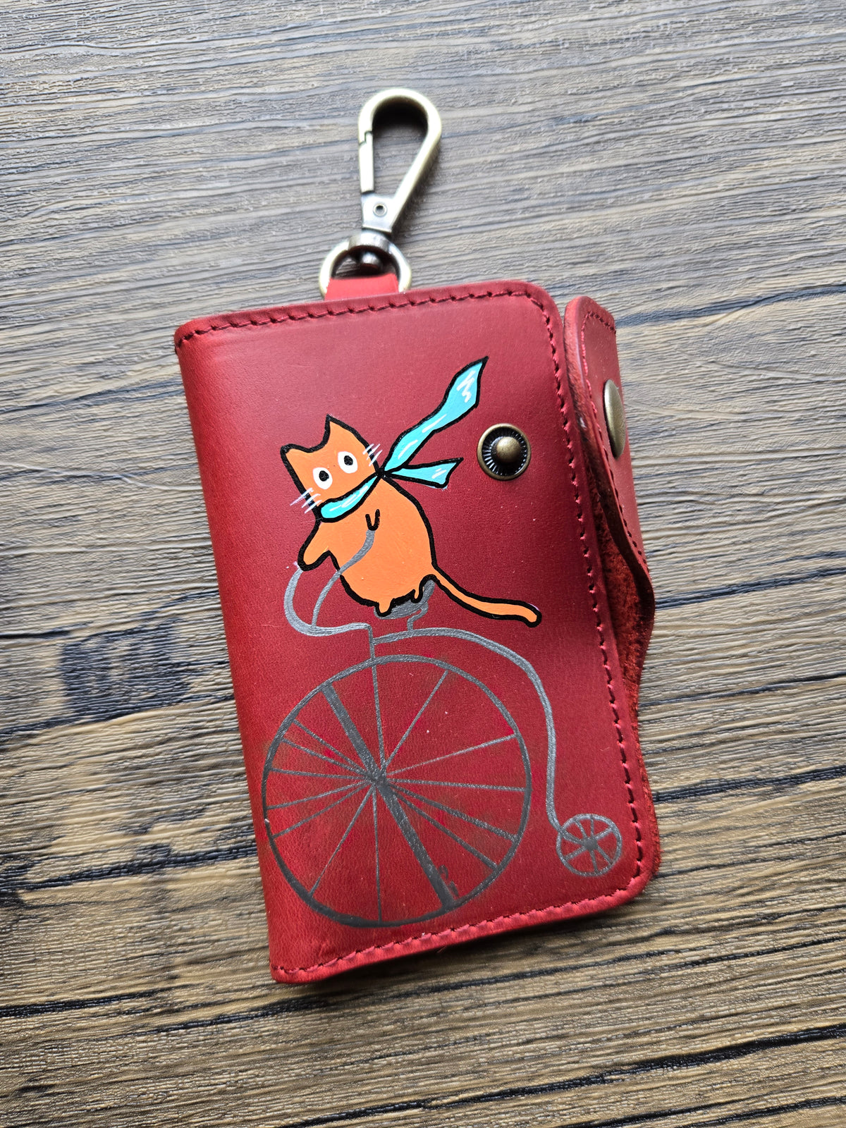 Leather Key Organiser and Card Holder- A Unicycle