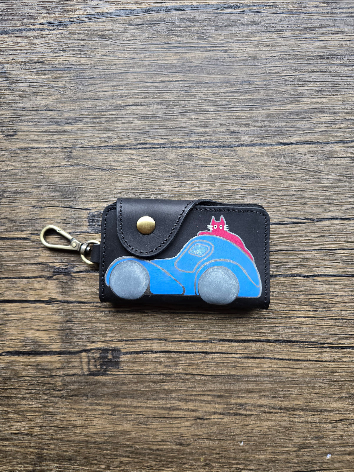 Leather Key Organiser and Card Holder- A Bugatti