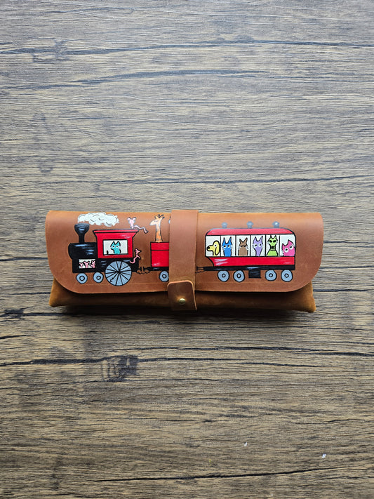 Leather Sunglasses Case- A Hogwarts Express