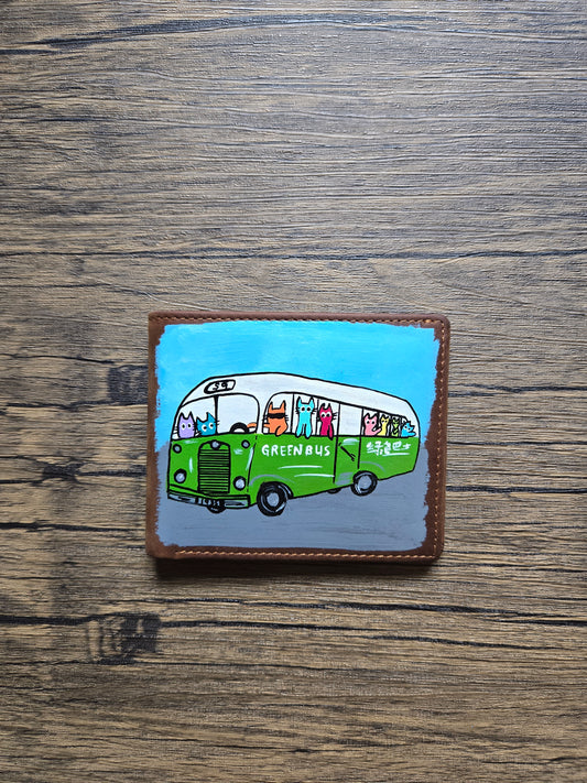 Leather Wallet- A Singapore Green Bus Journey