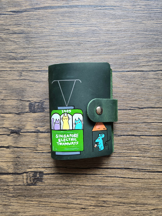 Leather A7 Journal- A Singapore Tram