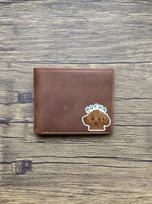 Pet Pawtraits On Leather Leather Wallet