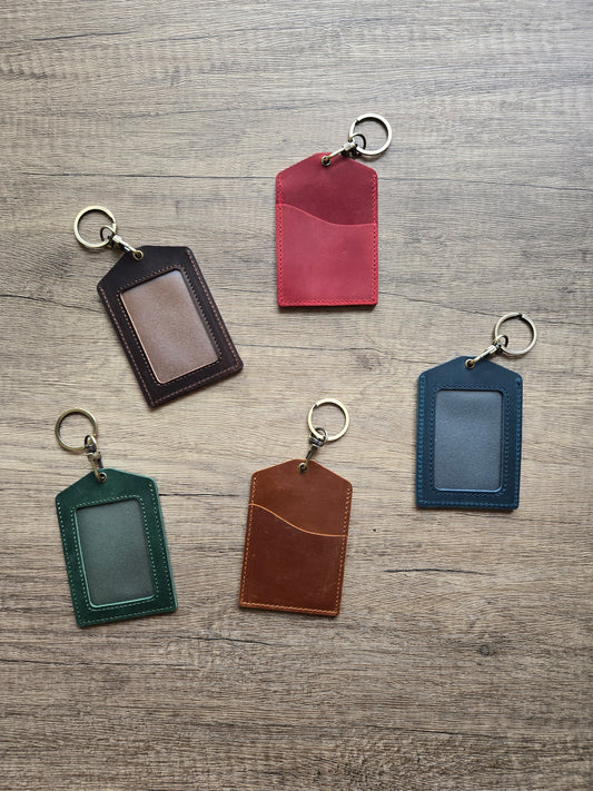 Leather Lanyard  card holder/ Luggage Tag