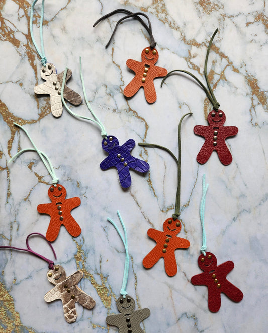 Gingerbread Man Bag Charm (Assorted Leather)