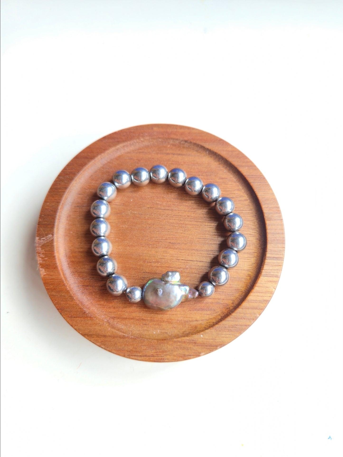 Strength Bracelet- Single Baroque Pearl
