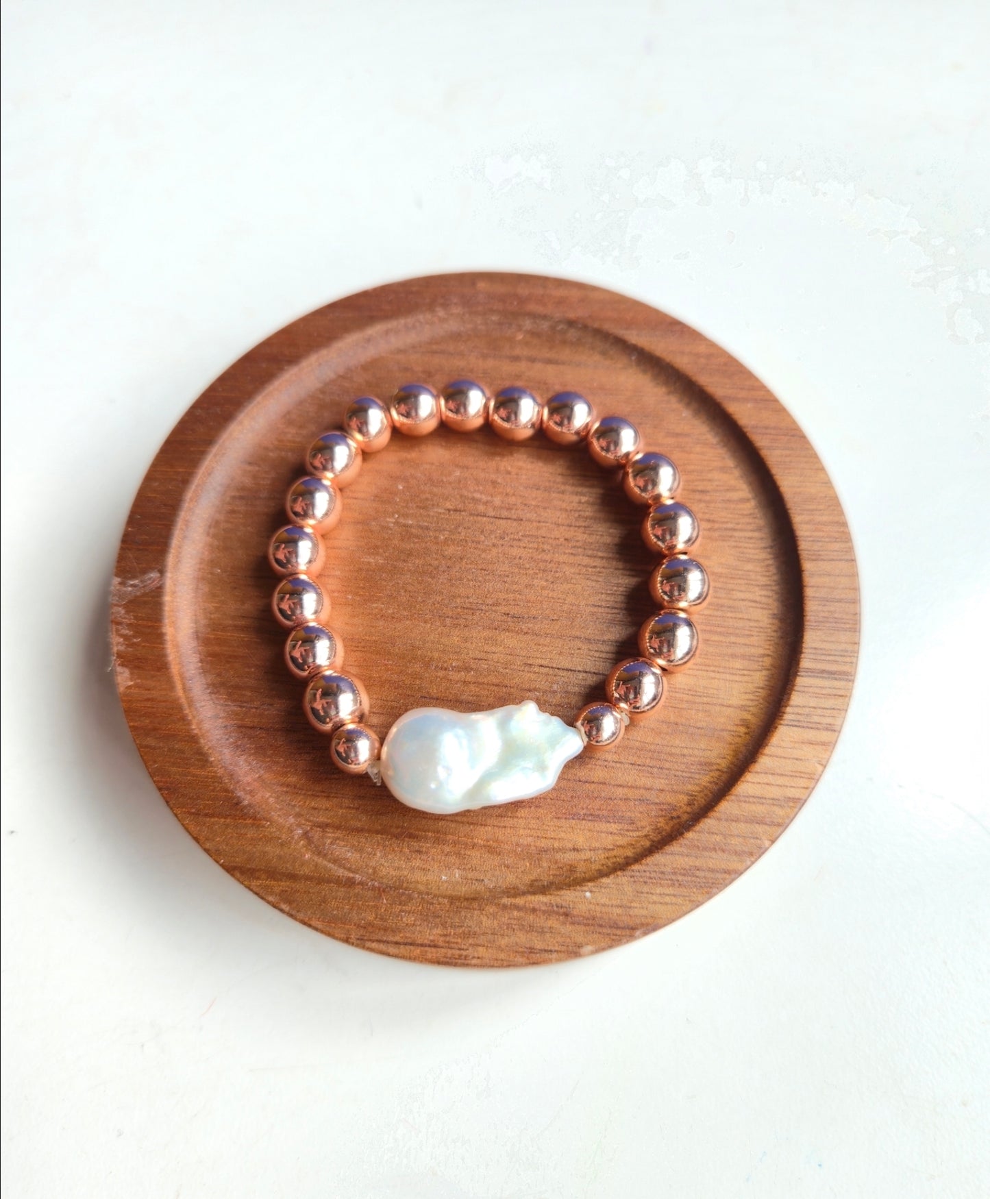 Strength Bracelet- Single Baroque Pearl