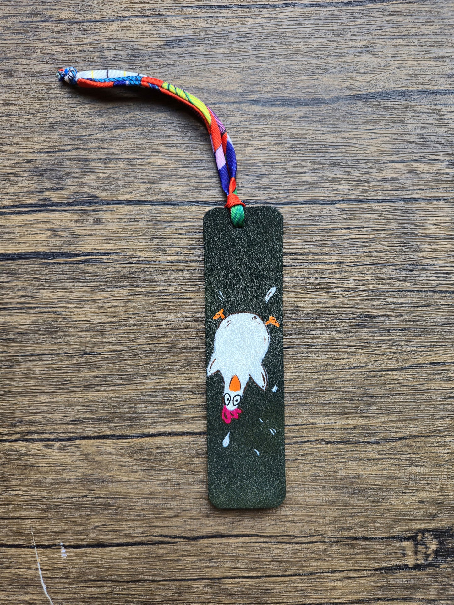 Between the pages Leather Bookmark