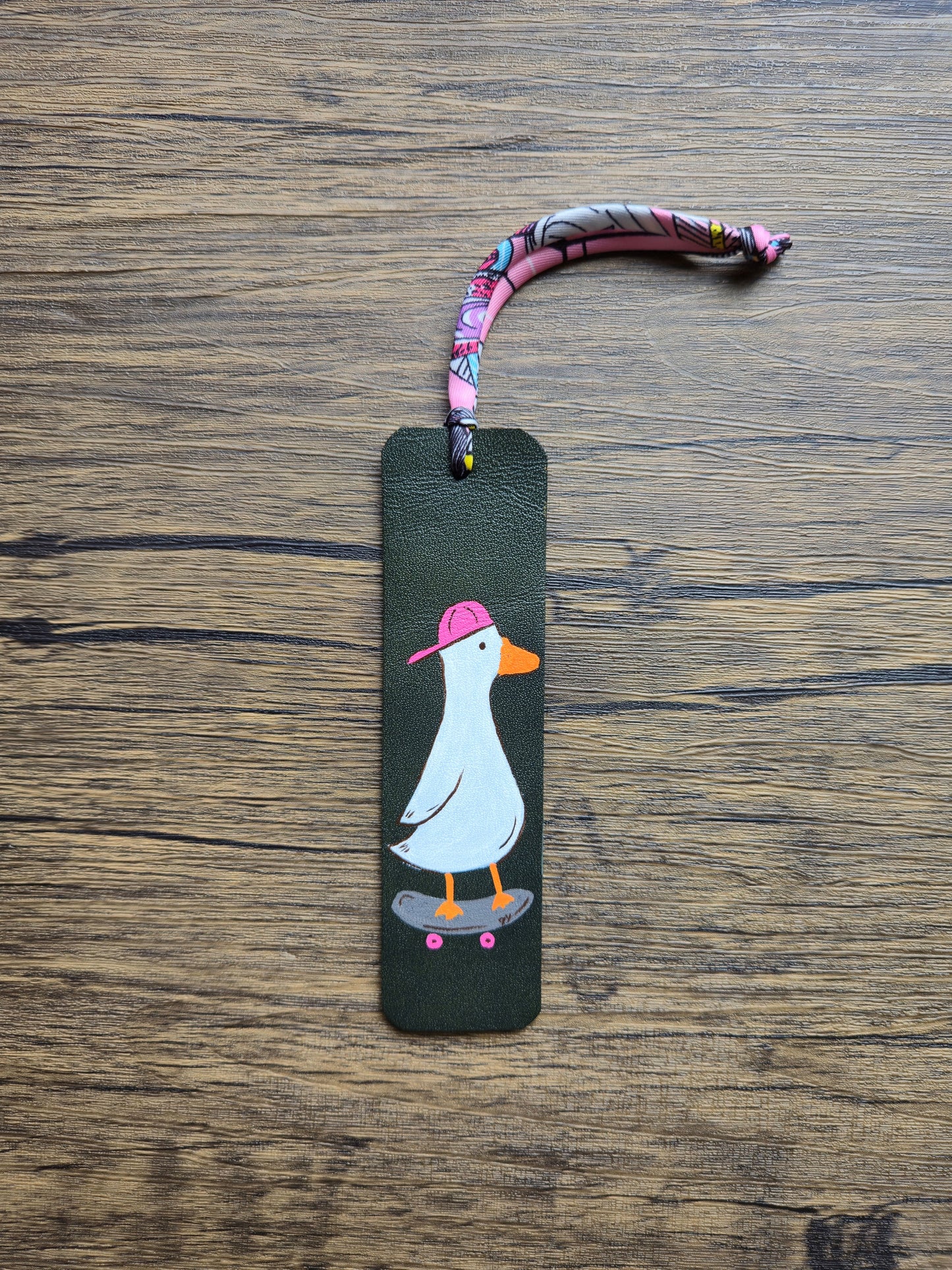 Between the pages Leather Bookmark