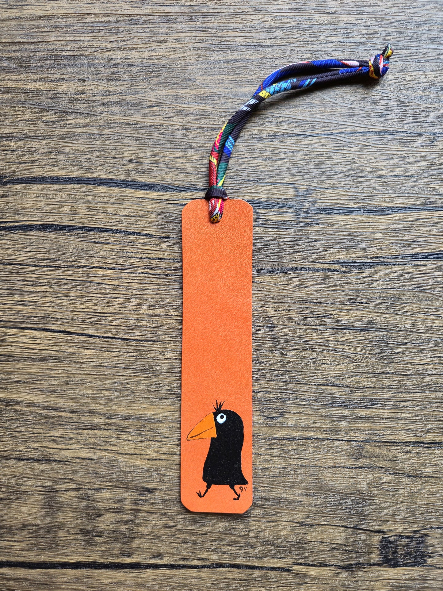 Between the pages Leather Bookmark