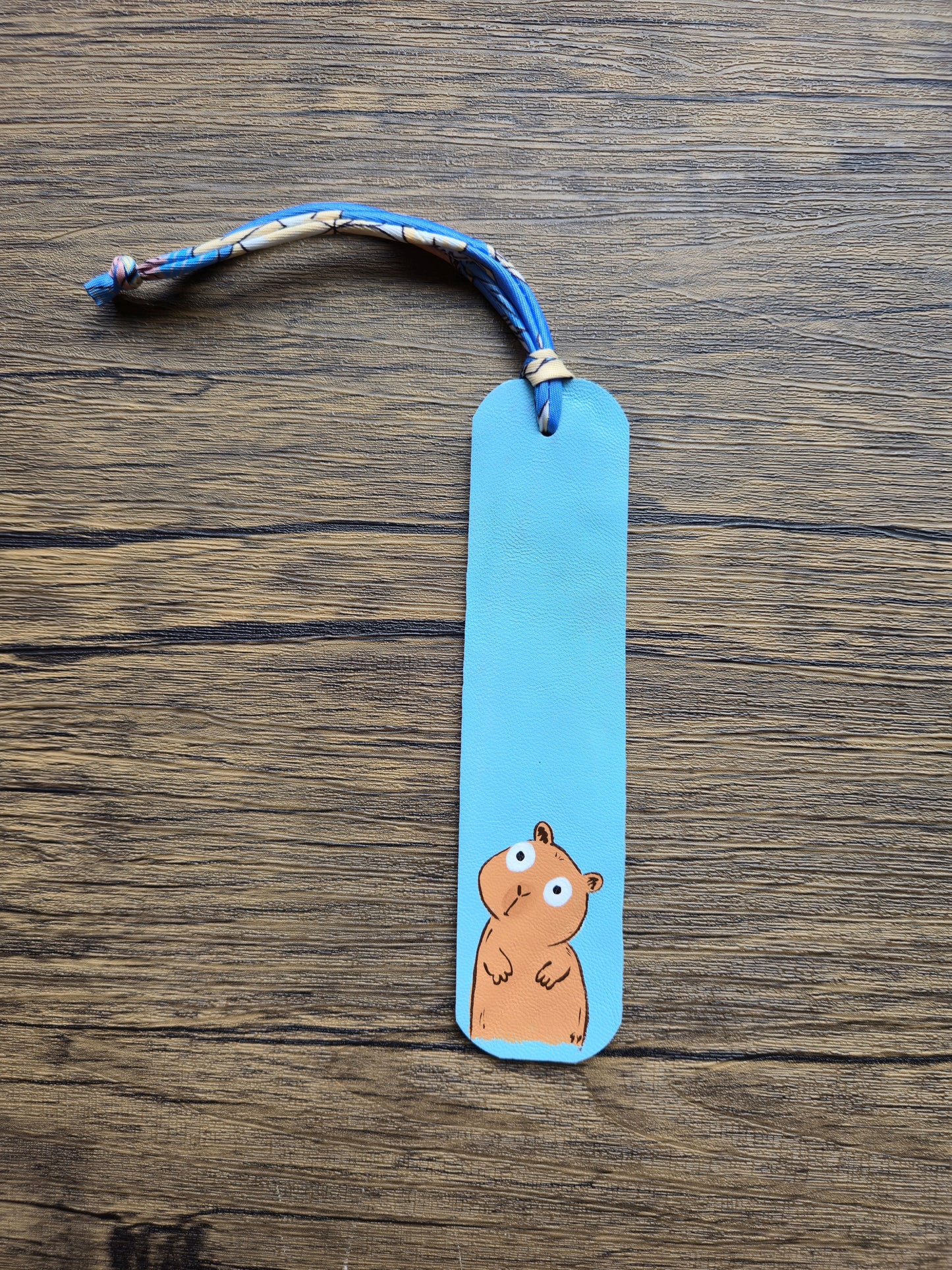 Between the pages Leather Bookmark