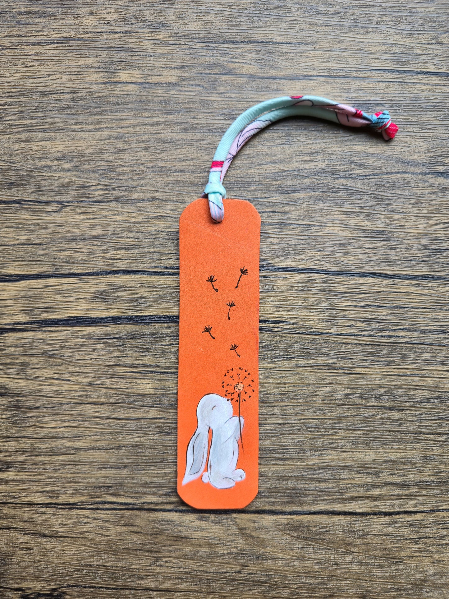 Between the pages Leather Bookmark