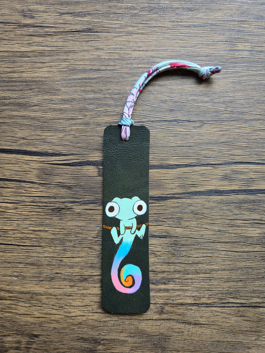 Between the pages Leather Bookmark