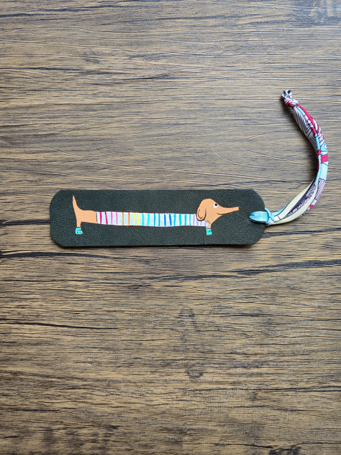Between the pages Leather Bookmark